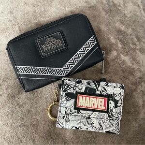 2pc LOT •MARVEL• Wallets >> Comic tri-fold + Black Panther bi-fold